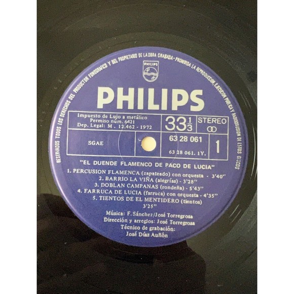 Paco De Lucia LP El Duende Flamenco / En Hispanoamérica Vol II Algeciras VG+ - Picture 5 of 11